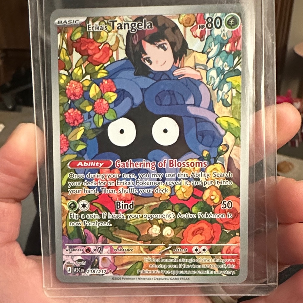Erika's Tangela Pokémon Card